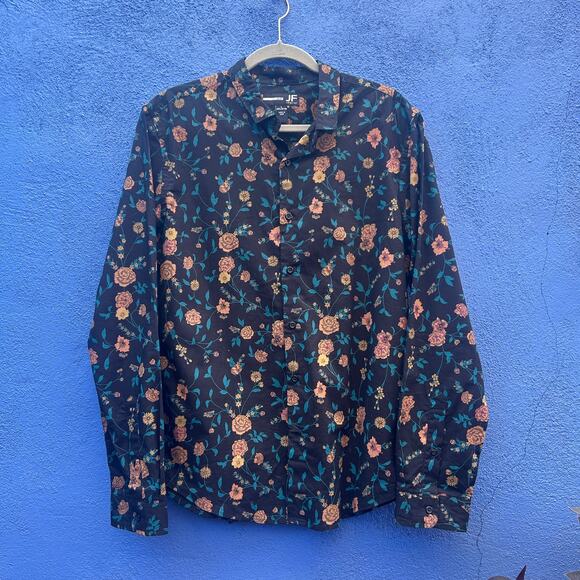 jf j.ferrar slim fit floral button up - Picture 1 of 5